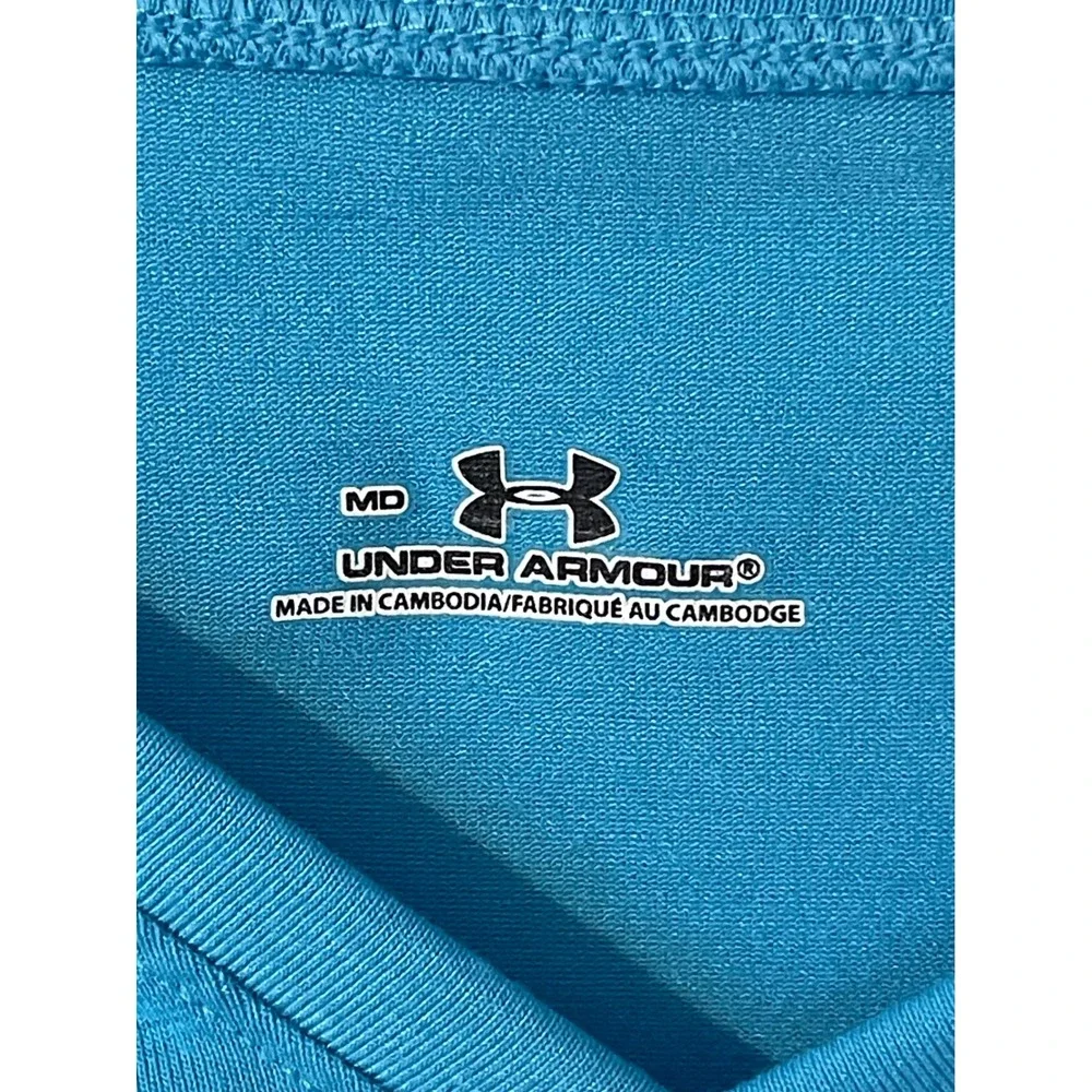 Under Armour Women's Turquoise‎ V-Neck Long Sleeve Athletic Shirt MD